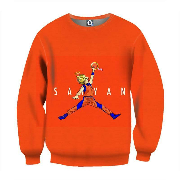 DBZ Super Saiyan Goku SSJ Basketball Slam Dunk Sweatshirt