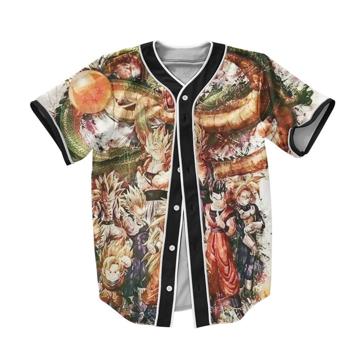 Dragon Ball  Ultimate Shenron x Saiyans Baseball Jersey