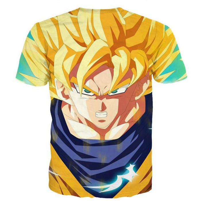 Dragon Ball Goku Super Saiyan Hero Thunder Design Street Style T-Shirt