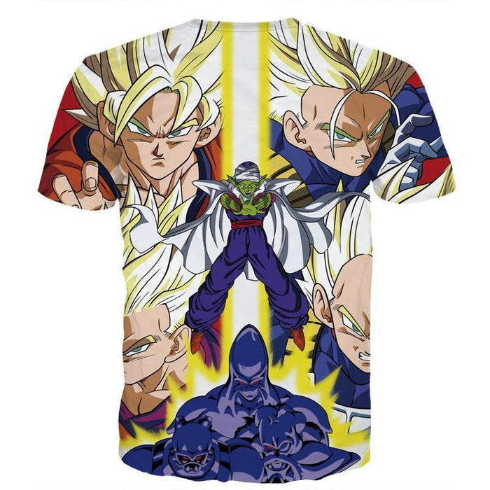 Dragon Ball Goku Vegeta Saiyan Piccolo Namekian Vibrant Design T-Shirt