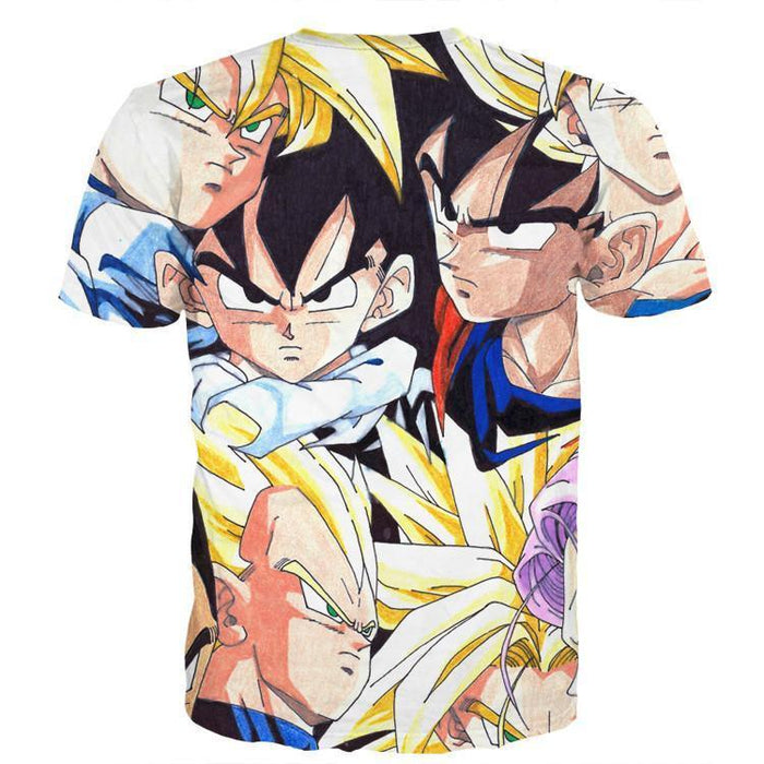 Dragon Ball Goku Vegeta Trunks Gohan Super Saiyan Cool Trending Design T-Shirt