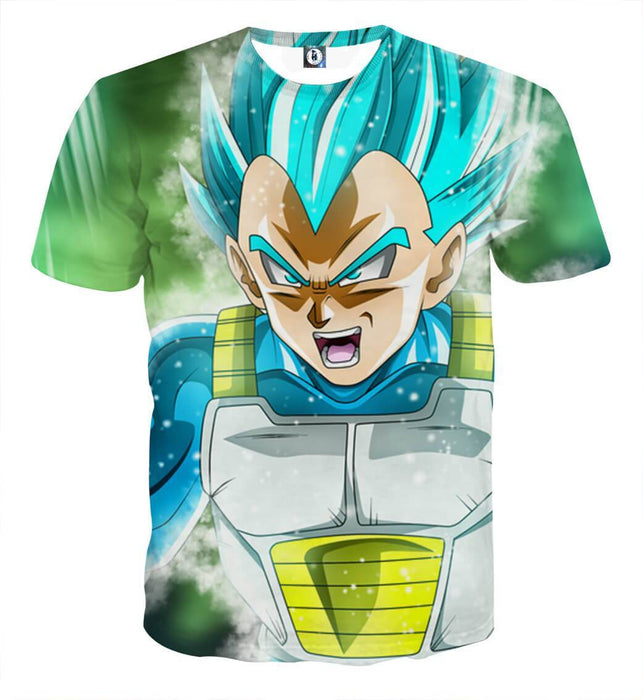 Dragon Ball Super Blue Vegeta Super Saiyan God Cool T-Shirt — DBZ
