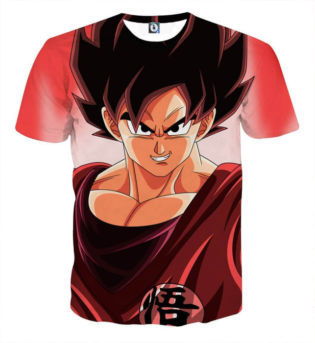 Dragon Ball Super Saiyan Goku Kaioken Epic Red Casual T-Shirt