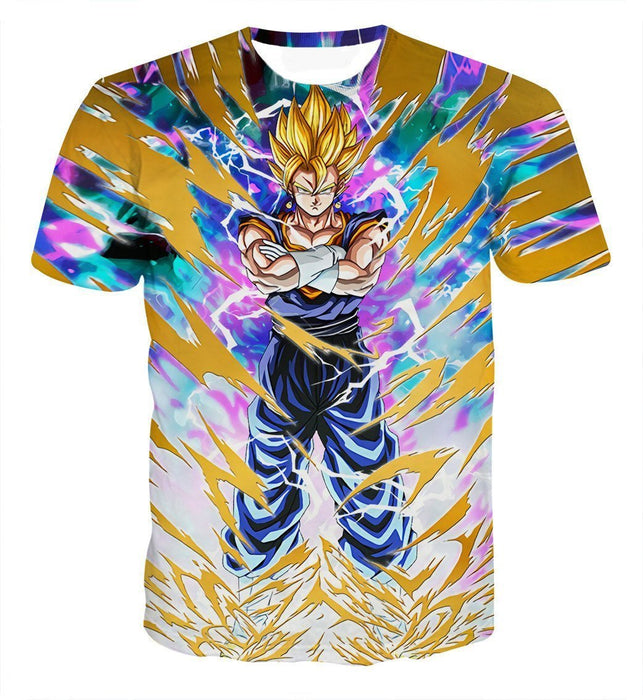 Dragon Ball Vegito Super Power Aura Thunder Earing Super Saiyan T-Shirt