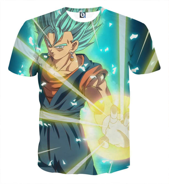 Dragon Ball Vegito Blue Super Saiyan Big Bang Flash T-Shirt