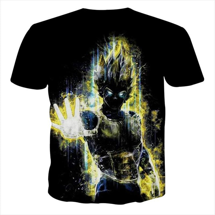Dragon Ball Z Super Saiyan Vegeta Yellow Aura Epic T-Shirt