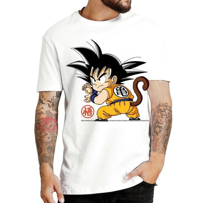 Cute Kid Goku Yellow Clothing Dragon Ball Z T-Shirt