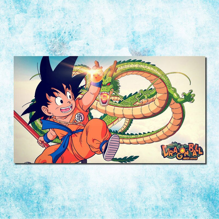 Dragon Ball Kid Goku Vs Shenron Painting