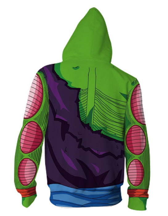 Piccolo Ma Junior DBZ Zip Up Cosplay 3D Hoodie