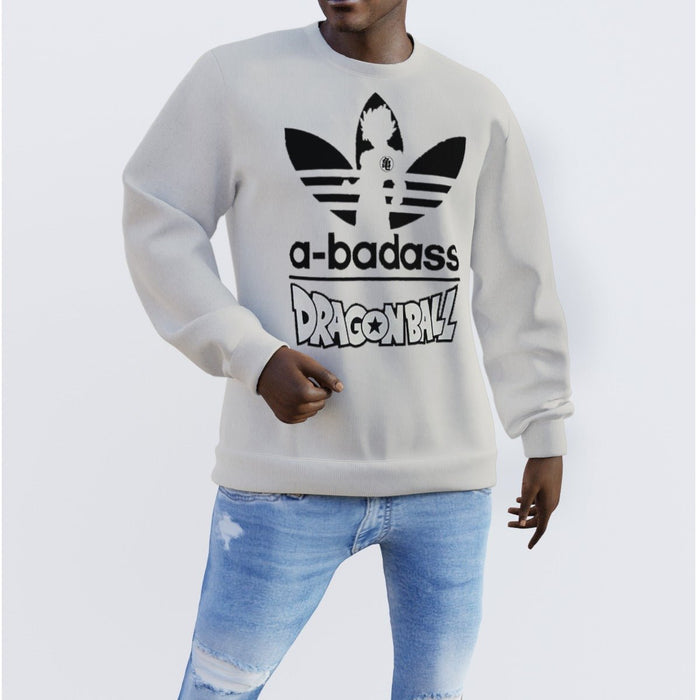 A Badass Adidas Parody Dragon Ball Goku White Stylish Sweatshirt