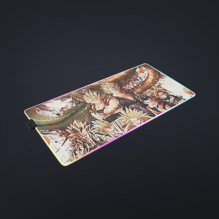 Dragon Ball  Ultimate Shenron x Saiyans  cool LED  Mouse Pad