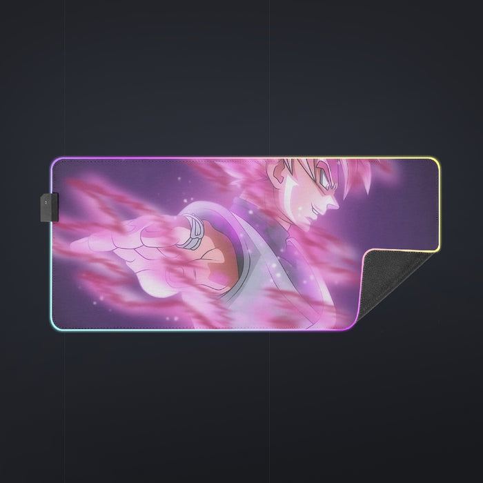 Dragon Ball Super Saiyan Black Goku Rose Cool Casual cool LED  Mouse Pad