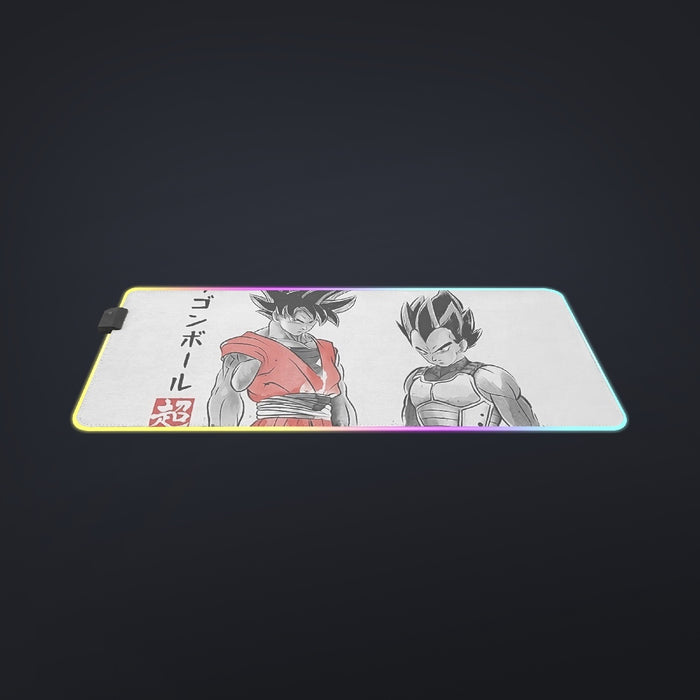 Watercolor Goku And Vegeta Posing Dragon Ball Z cool LED Mouse Pad