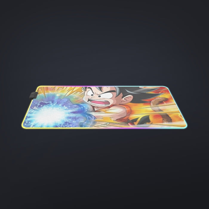 Dragon Ball Energy Kid Goku Blue Kamehameha cool LED  Mouse Pad