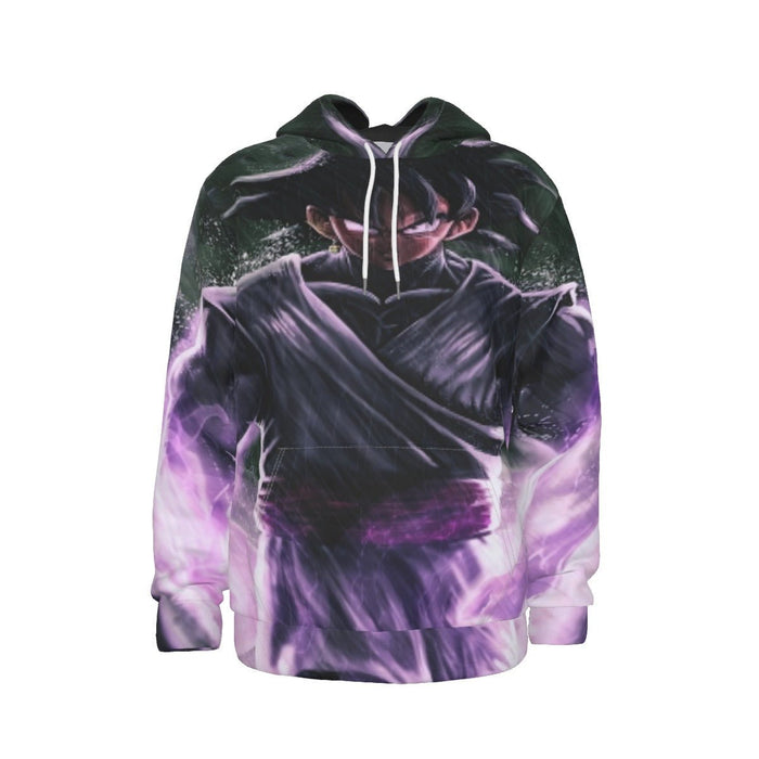 Angry Evil Goku Black Rainy Background Dragon Ball Super Hoodie - DBZ Store