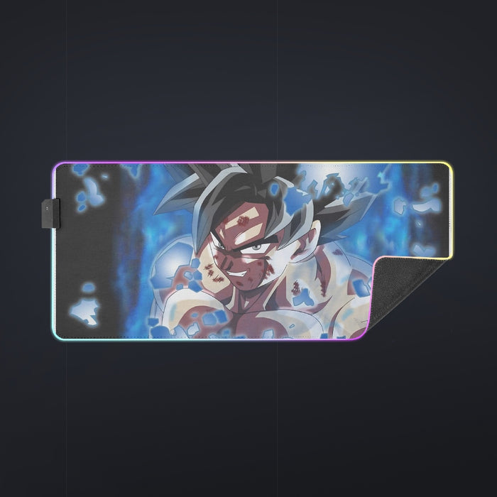 Dragon Ball Super Goku Blue Ultra Instinct Dope Grin cool LED Mouse Pad