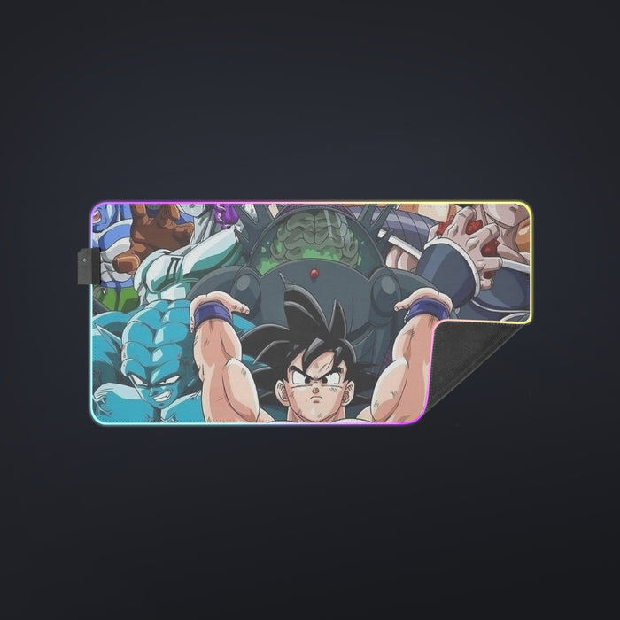 DBZ Goku Spirit Bomb Destroy Villains Cooler Broly Namek Vibrant Cool LED Mouse Pad