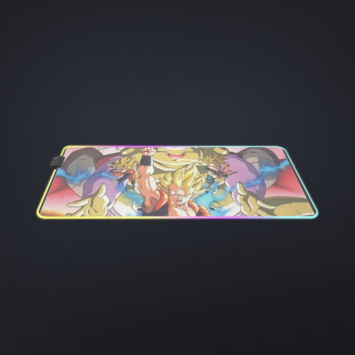 DBZ Goku Vegeta Fusion Saiyan Gogeta Colorful Design Streetwear cool LED Mouse Pad