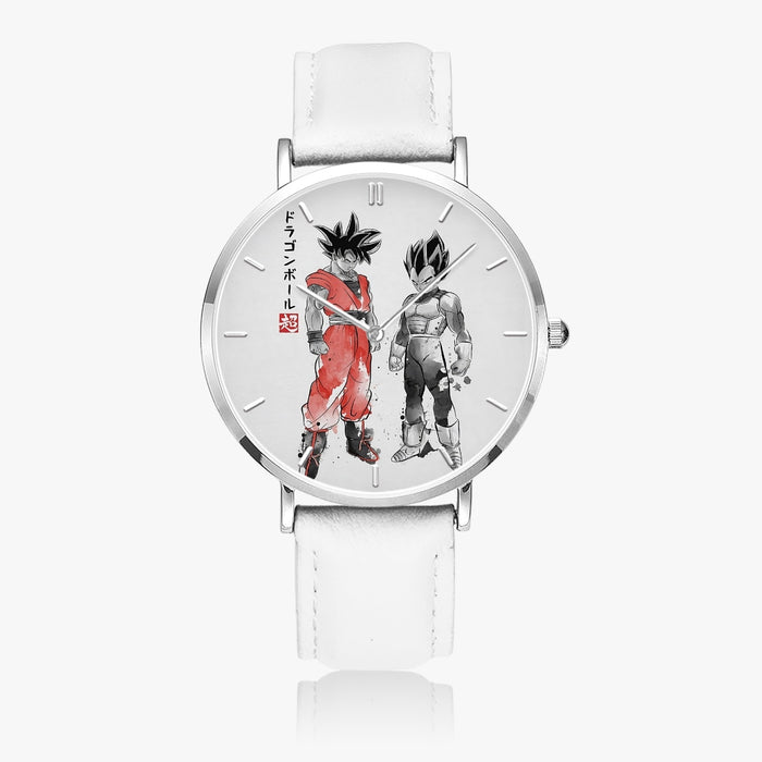 DBZ-Store Cool Goku And Vegeta Posing Dragon Watercolor Watch