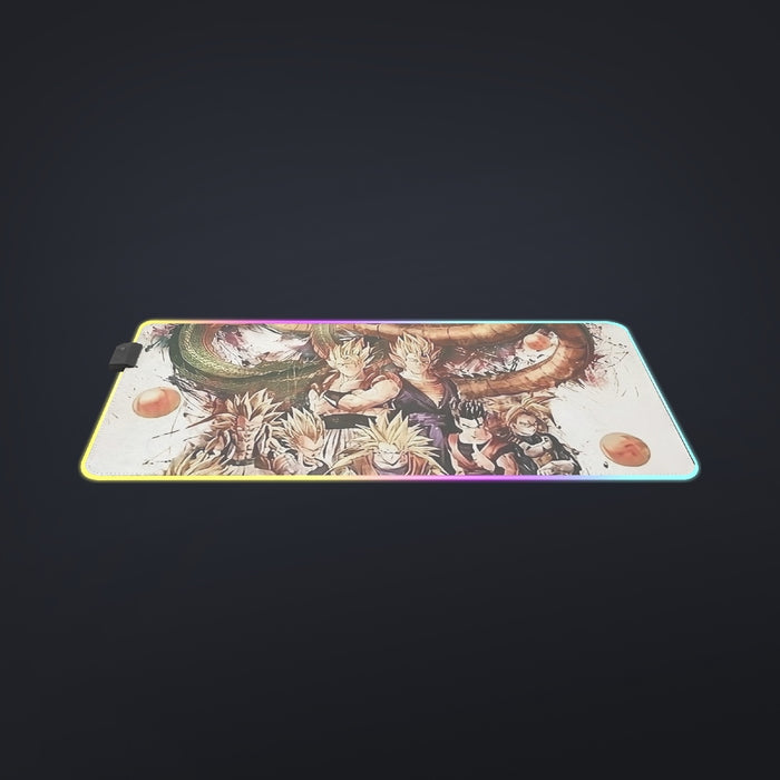 Dragon Ball  Ultimate Shenron x Saiyans  cool LED  Mouse Pad