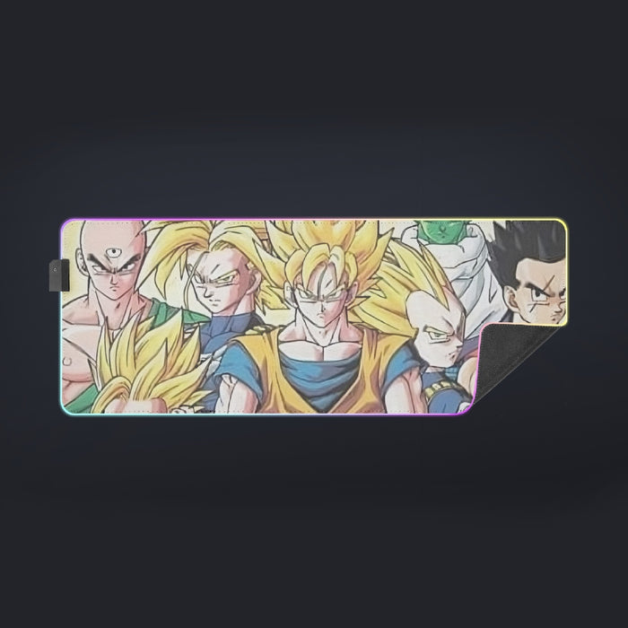 DBZ Goku Vegeta Super Saiyan Krillin Piccolo All Heroes Vibrant Design cool LED Mouse Pad