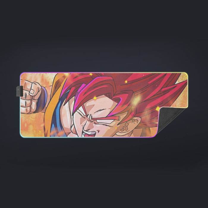 Dragon Ball Super Goku Rage Red Ultra Instinct Dope cool LED Mouse Pad