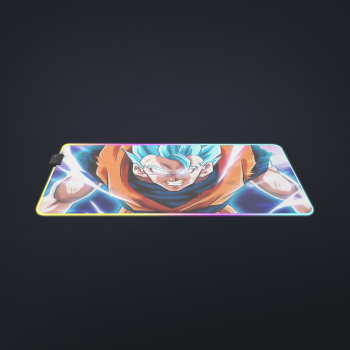 Dragon Ball Goku Blue Super Saiyan Epic Rage Casual Cool LED Mouse Pad