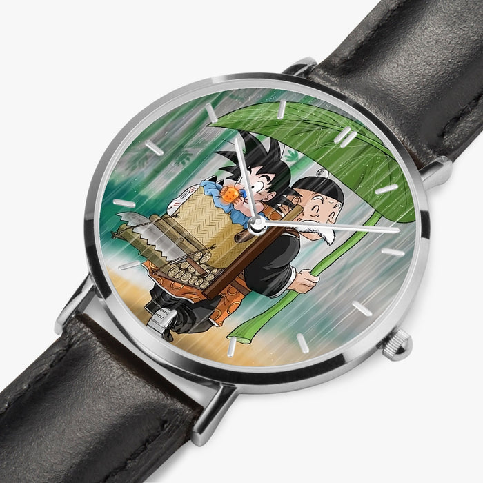 DBZ-Store Cute Kid Goku Super Saiyan Grandpa Gohan Cover in Rain Watch