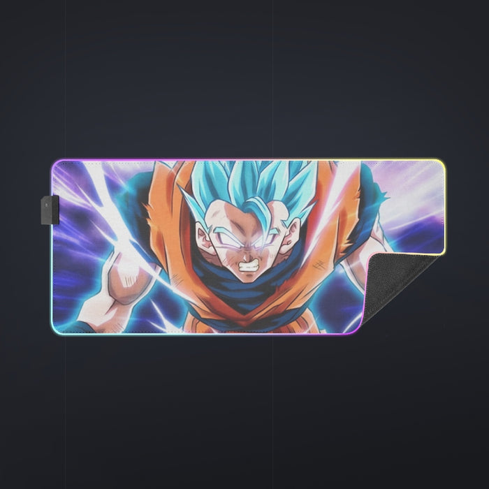 Dragon Ball Goku Blue Super Saiyan Epic Rage Casual Cool LED Mouse Pad