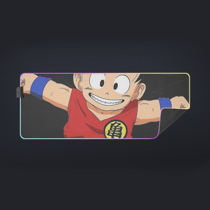 DBZ Jumping Kid Goku In His Training Suit cool LED Mouse Pad