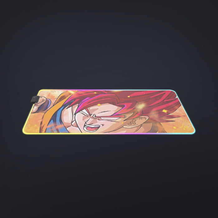 Dragon Ball Super Goku Rage Red Ultra Instinct Dope cool LED Mouse Pad