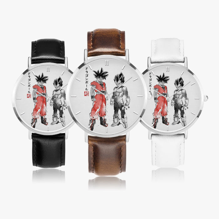 DBZ-Store Cool Goku And Vegeta Posing Dragon Watercolor Watch