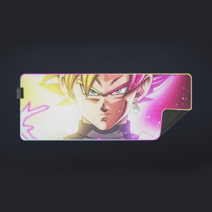 DBZ Goku God Half Rose and Golden Portrait Dope Design cool LED Mouse Pad