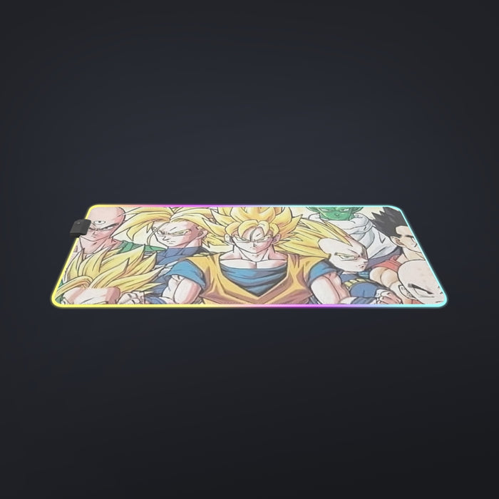 DBZ Goku Vegeta Super Saiyan Krillin Piccolo All Heroes Vibrant Design cool LED Mouse Pad