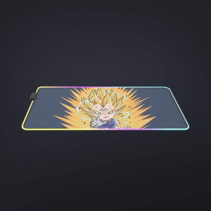 DBZ Majin Vegeta Super Saiyan Prince Power Aura Chibi Sketch cool LED  Mouse Pad