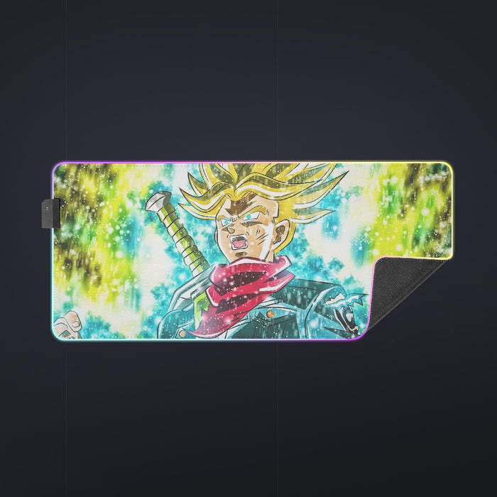 DBZ Trunks Super Saiyan Powerful Battle Ultimate Transformation Design cool LED Mouse Pad