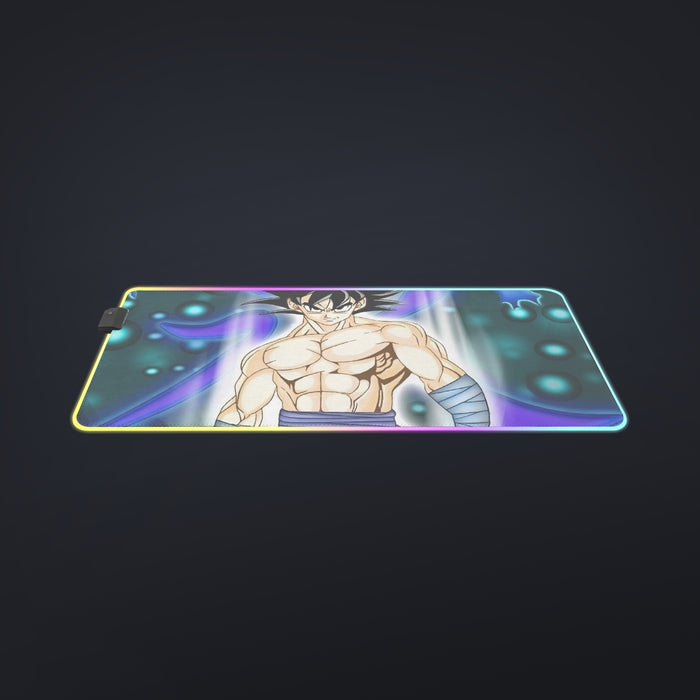 DBZ Goku Muscular Saiyan Vibrant Background Art Style cool LED  Mouse Pad