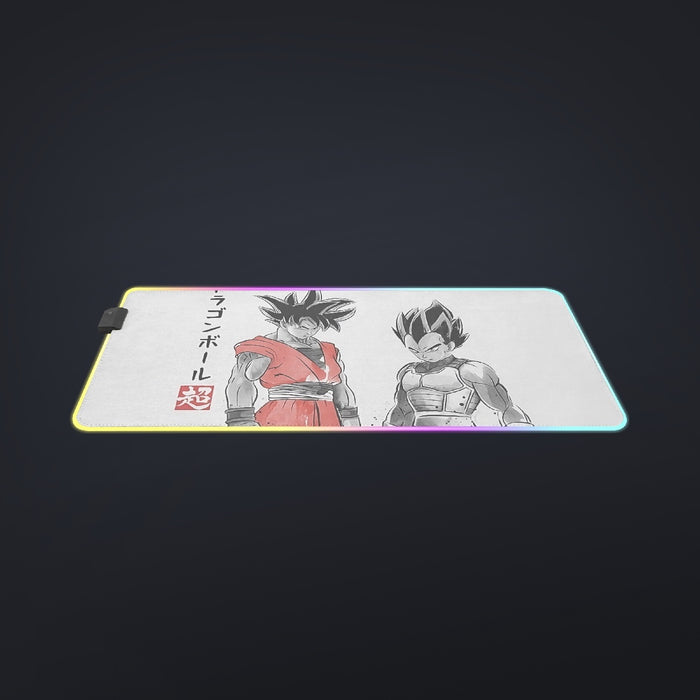 Watercolor Goku And Vegeta Posing Dragon Ball Z cool LED Mouse Pad