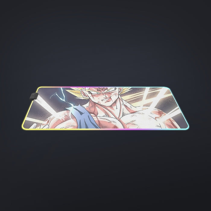 DBZ Majin Vegeta Saiyan Prince Fight Injure Manga Style Trending cool LED Mouse Pad