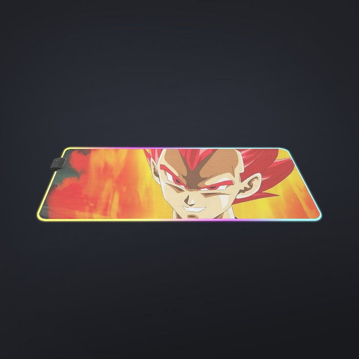 Dragon Ball Vegeta Super Saiyan Red God Vibrant Print cool LED Mouse Pad
