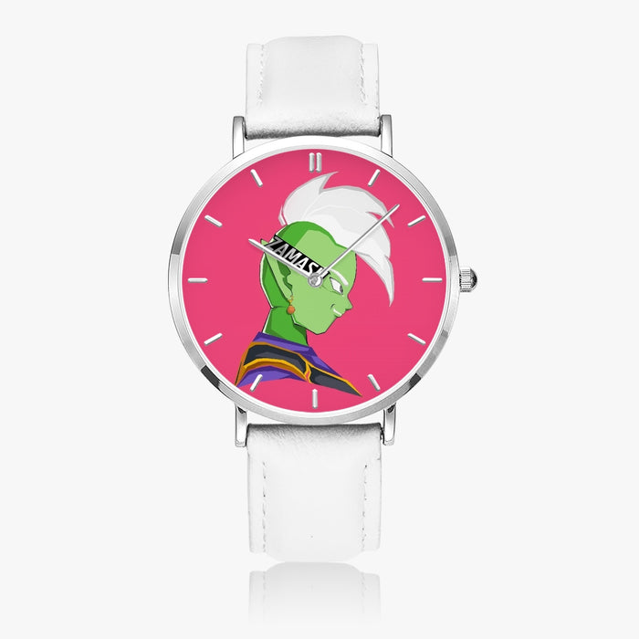 DBZ-Store Dope Super Cool Grin Zamasu Potara Earring Pink Graphic Watch