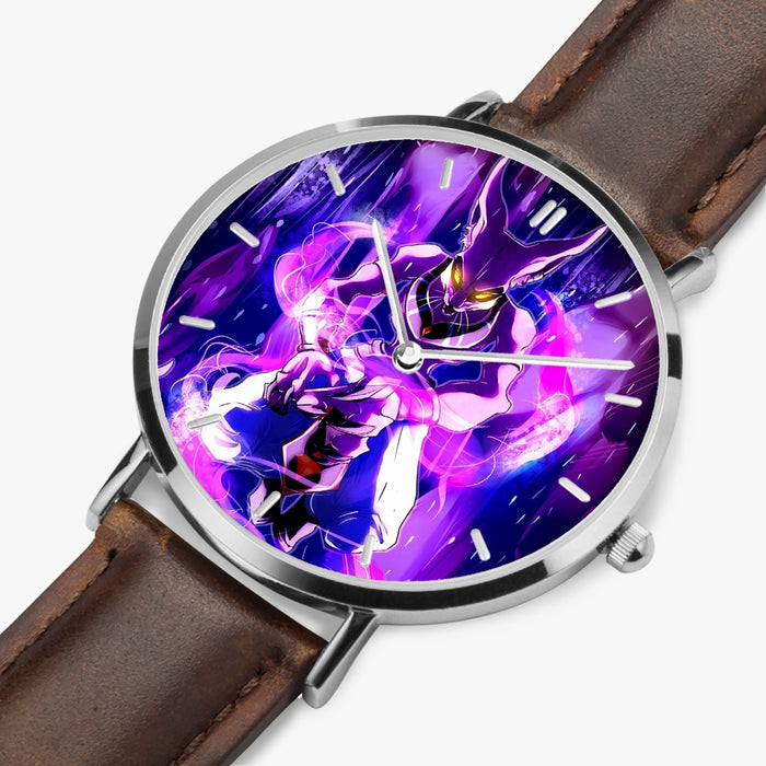 DBZ-Store Hype God of Destruction Beerus Egyptian Cat Purple Watch