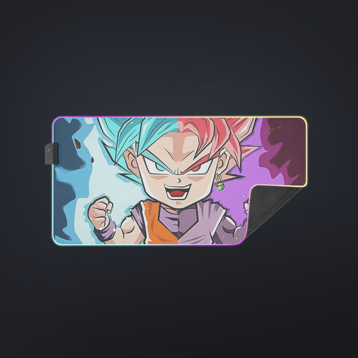 DBZ Goku Zamasu SSGSS God Blue Rose Super Saiyan Chibi Cool LED  Mouse Pad