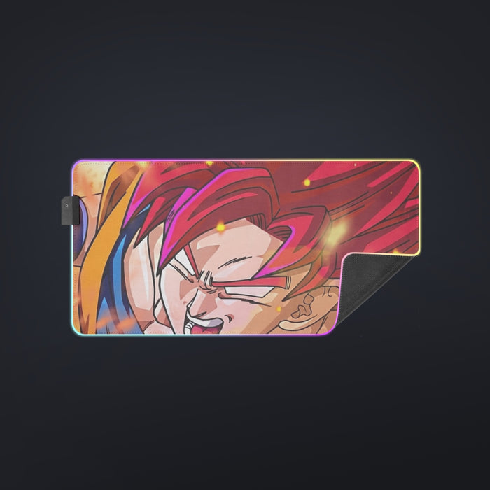 Dragon Ball Super Goku Rage Red Ultra Instinct Dope cool LED Mouse Pad