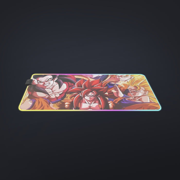 DBZ Gogeta Goku Vegeta Super Saiyan Powerful Lightning Thunder Design cool LED  Mouse Pad