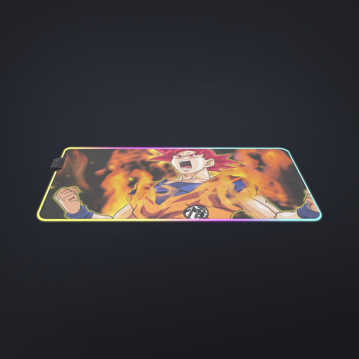 Awesome Goku Super Saiyan God Transformation DBZ cool LED  Mouse Pad