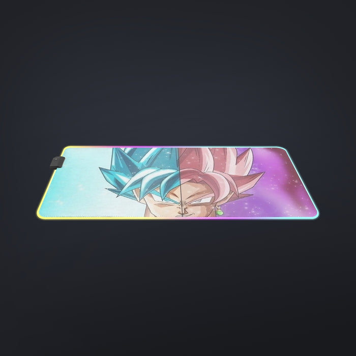 DBZ Goku SSGSS Black Rose Super Saiyan Portraits Dope cool LED Mouse Pad