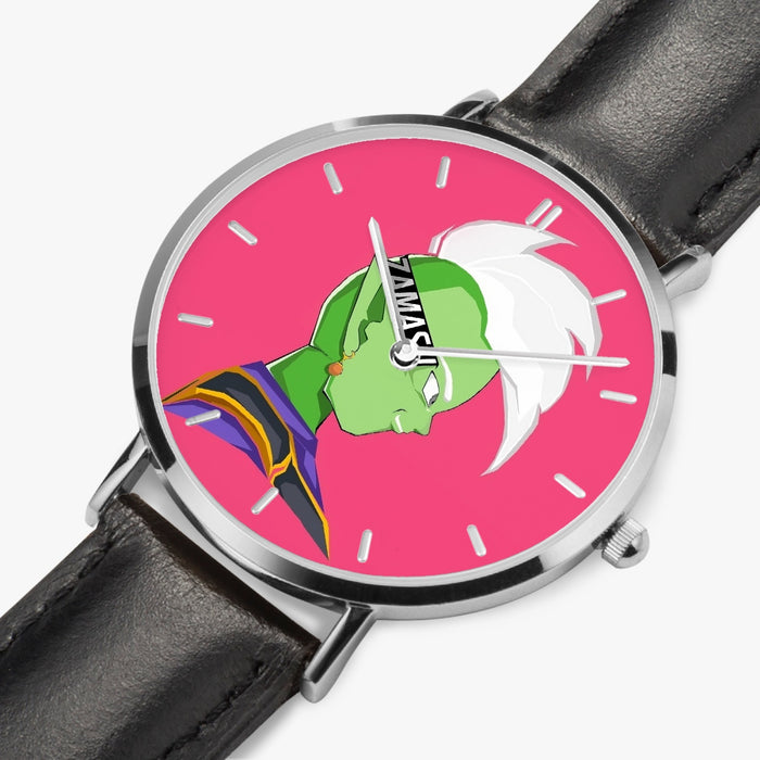 DBZ-Store Dope Super Cool Grin Zamasu Potara Earring Pink Graphic Watch