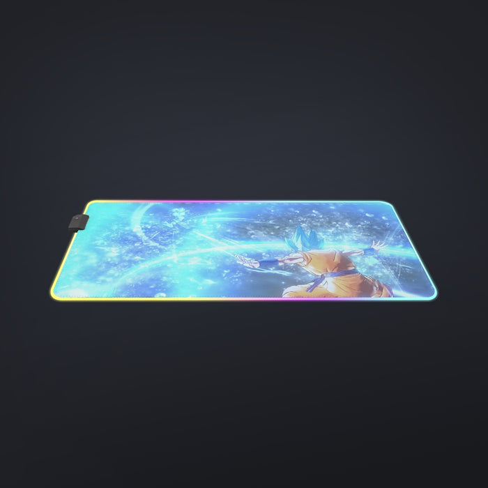 DBZ Goku SSGSS Saiyan God Blue Aura Blasting Streetwear cool LED  Mouse Pad