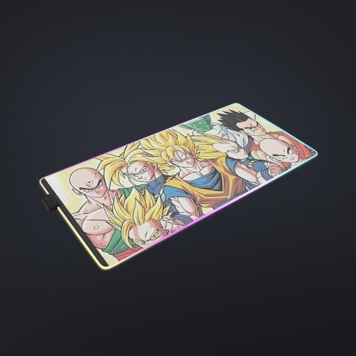 DBZ Goku Vegeta Super Saiyan Krillin Piccolo All Heroes Vibrant Design cool LED Mouse Pad